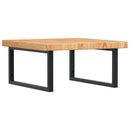 vidaXL acél és tömör tölgyfa falra szerelhető mosdópolc