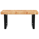 vidaXL acél és tömör tölgyfa falra szerelhető mosdópolc