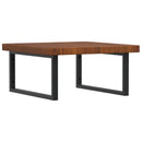 vidaXL acél és tömör tölgyfa falra szerelhető mosdópolc