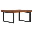 vidaXL acél és tömör tölgyfa falra szerelhető mosdópolc