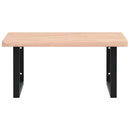 vidaXL acél és tömör bükkfa falra szerelhető mosdópolc