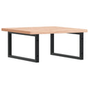 vidaXL acél és tömör bükkfa falra szerelhető mosdópolc