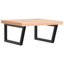 vidaXL acél és tömör bükkfa falra szerelhető mosdópolc