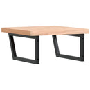 vidaXL acél és tömör bükkfa falra szerelhető mosdópolc