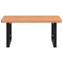 vidaXL acél és tömör bükkfa falra szerelhető mosdópolc