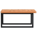 vidaXL acél és tömör bükkfa falra szerelhető mosdópolc