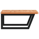 vidaXL acél és tömör bükkfa falra szerelhető mosdópolc