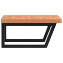 vidaXL acél és tömör bükkfa falra szerelhető mosdópolc