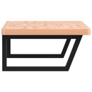 vidaXL acél és tömör bükkfa falra szerelhető mosdópolc