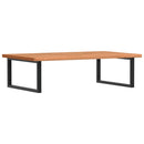 vidaXL acél és tömör bükkfa falra szerelhető mosdópolc