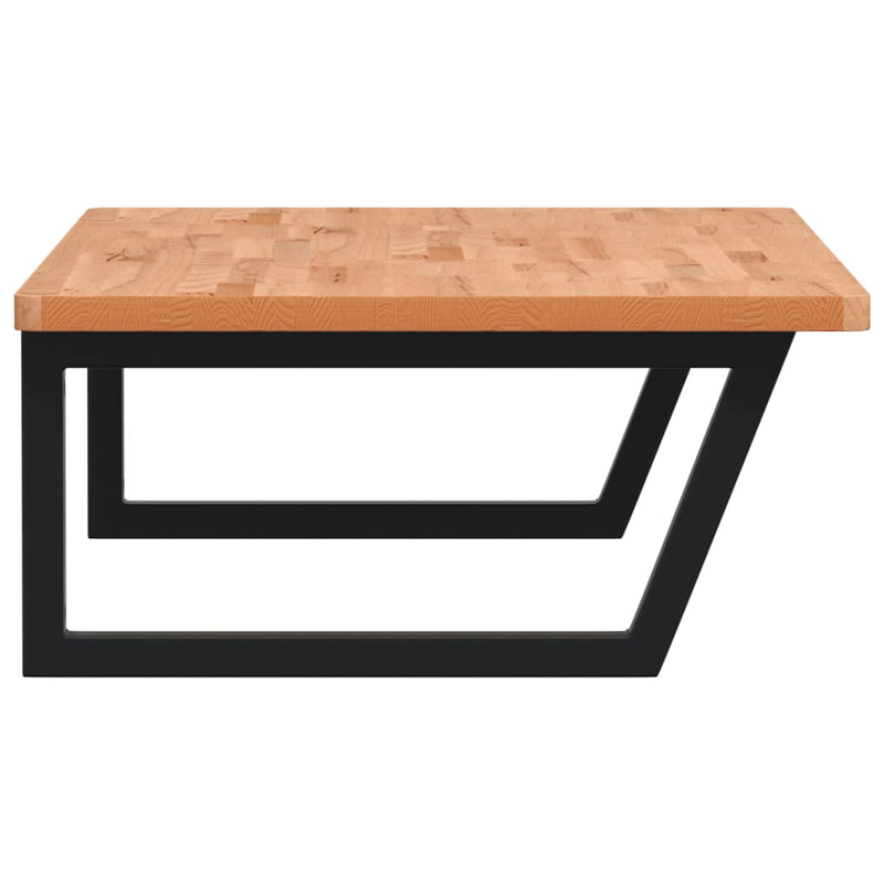 vidaXL acél és tömör bükkfa falra szerelhető mosdópolc