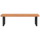 vidaXL acél és tömör bükkfa falra szerelhető mosdópolc