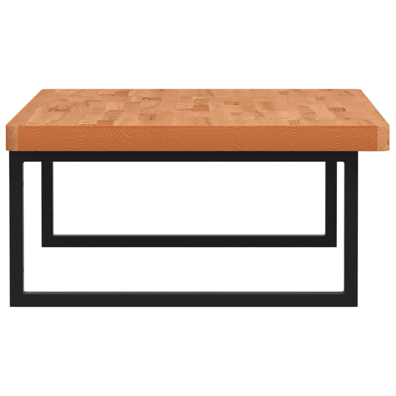 vidaXL acél és tömör bükkfa falra szerelhető mosdópolc