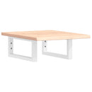 vidaXL acél és tömör tölgyfa falra szerelhető mosdópolc