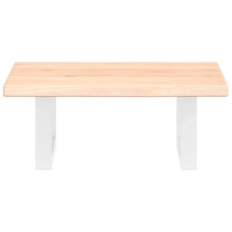 vidaXL acél és tömör tölgyfa falra szerelhető mosdópolc