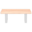 vidaXL acél és tömör tölgyfa falra szerelhető mosdópolc