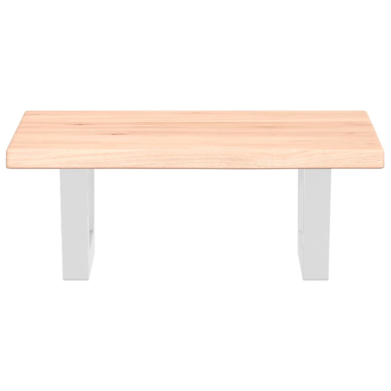 vidaXL acél és tömör tölgyfa falra szerelhető mosdópolc