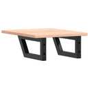 vidaXL acél és tömör tölgyfa falra szerelhető mosdópolc