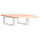 vidaXL acél és tömör tölgyfa falra szerelhető mosdópolc