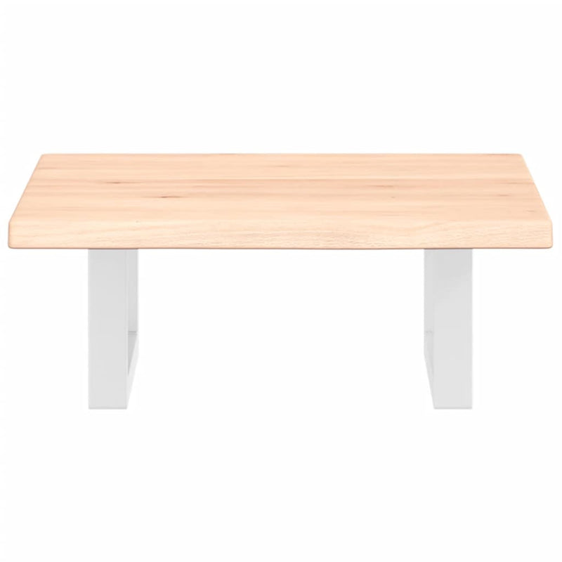 vidaXL acél és tömör tölgyfa falra szerelhető mosdópolc