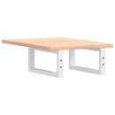 vidaXL acél és tömör tölgyfa falra szerelhető mosdópolc