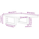 vidaXL acél és tömör tölgyfa falra szerelhető mosdópolc