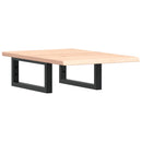 vidaXL acél és tömör tölgyfa falra szerelhető mosdópolc