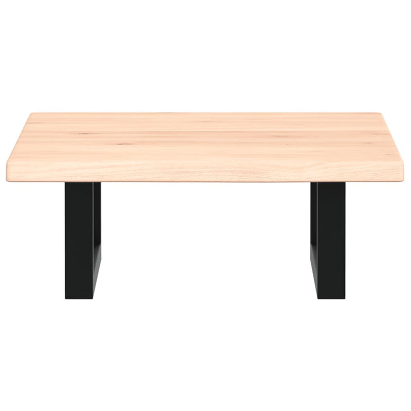 vidaXL acél és tömör tölgyfa falra szerelhető mosdópolc