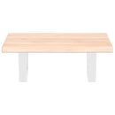 vidaXL acél és tömör tölgyfa falra szerelhető mosdópolc