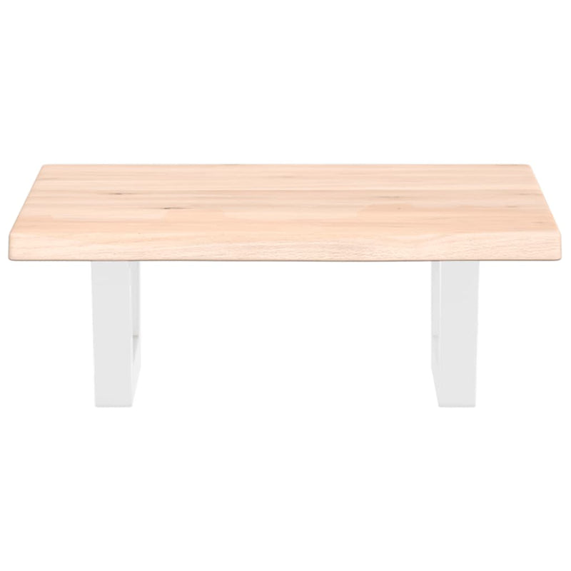 vidaXL acél és tömör tölgyfa falra szerelhető mosdópolc