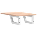 vidaXL acél és tömör tölgyfa falra szerelhető mosdópolc