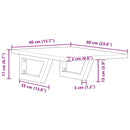 vidaXL acél és tömör tölgyfa falra szerelhető mosdópolc