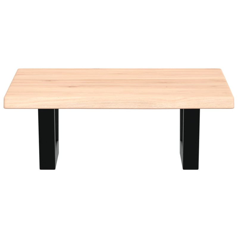 vidaXL acél és tömör tölgyfa falra szerelhető mosdópolc