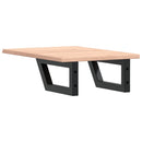 vidaXL acél és tömör tölgyfa falra szerelhető mosdópolc