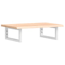 vidaXL acél és tömör tölgyfa falra szerelhető mosdópolc