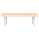 vidaXL acél és tömör tölgyfa falra szerelhető mosdópolc