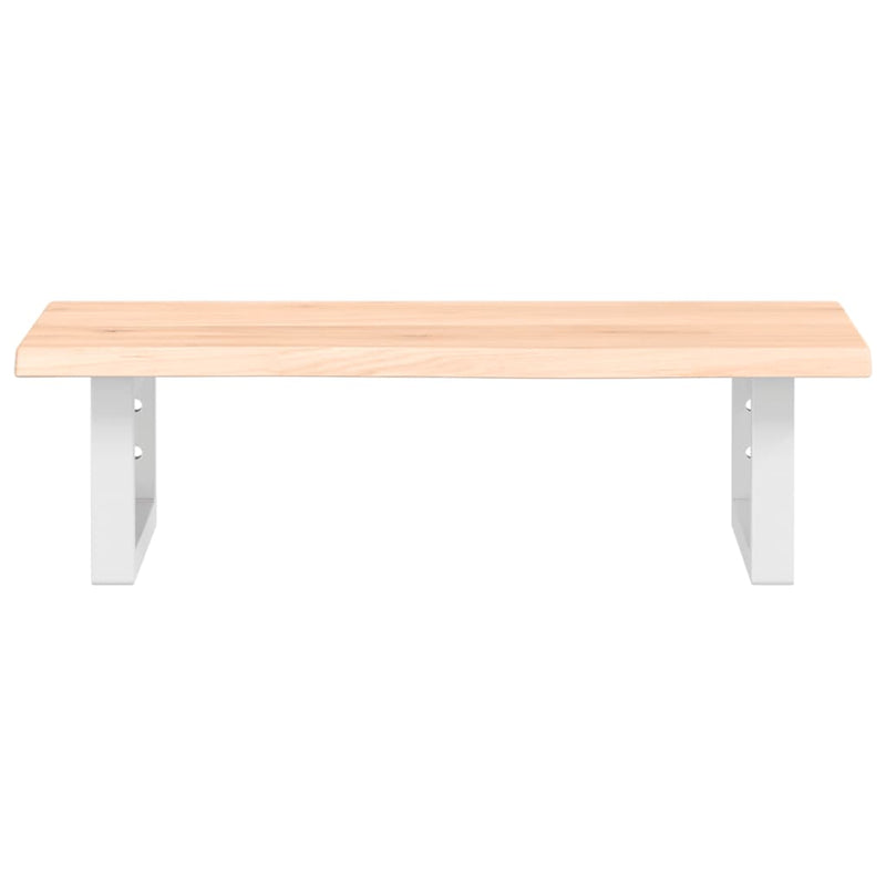 vidaXL acél és tömör tölgyfa falra szerelhető mosdópolc