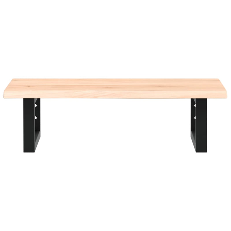 vidaXL acél és tömör tölgyfa falra szerelhető mosdópolc