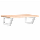 vidaXL acél és tömör tölgyfa falra szerelhető mosdópolc