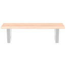 vidaXL acél és tömör tölgyfa falra szerelhető mosdópolc