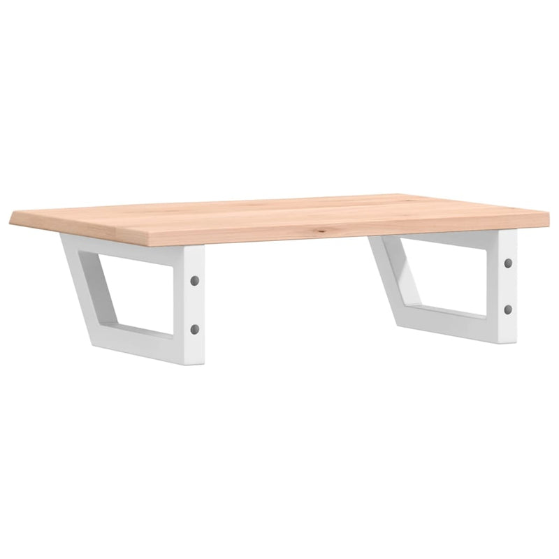 vidaXL acél és tömör tölgyfa falra szerelhető mosdópolc