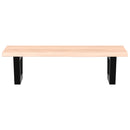 vidaXL acél és tömör tölgyfa falra szerelhető mosdópolc