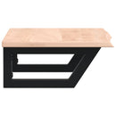 vidaXL acél és tömör tölgyfa falra szerelhető mosdópolc