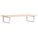 vidaXL acél és tömör tölgyfa falra szerelhető mosdópolc