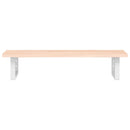 vidaXL acél és tömör tölgyfa falra szerelhető mosdópolc