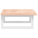 vidaXL acél és tömör tölgyfa falra szerelhető mosdópolc