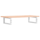 vidaXL acél és tömör tölgyfa falra szerelhető mosdópolc