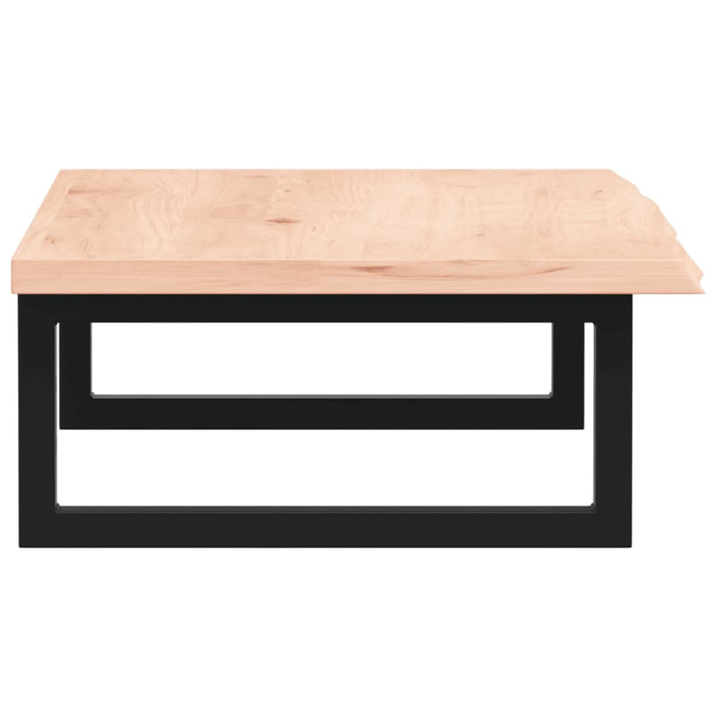 vidaXL acél és tömör tölgyfa falra szerelhető mosdópolc