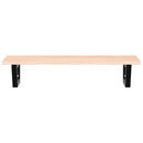 vidaXL acél és tömör tölgyfa falra szerelhető mosdópolc