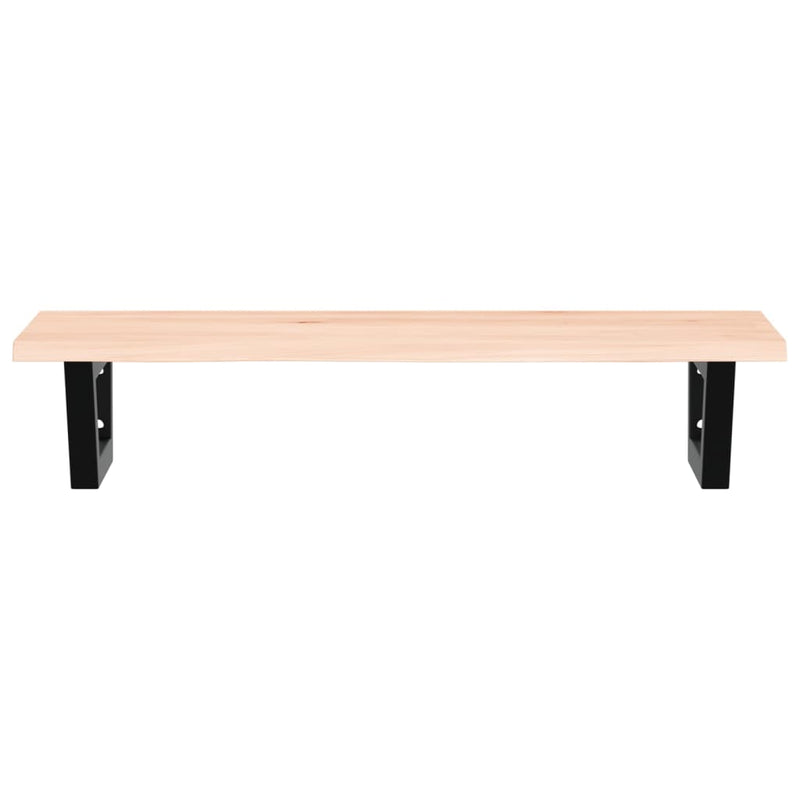 vidaXL acél és tömör tölgyfa falra szerelhető mosdópolc